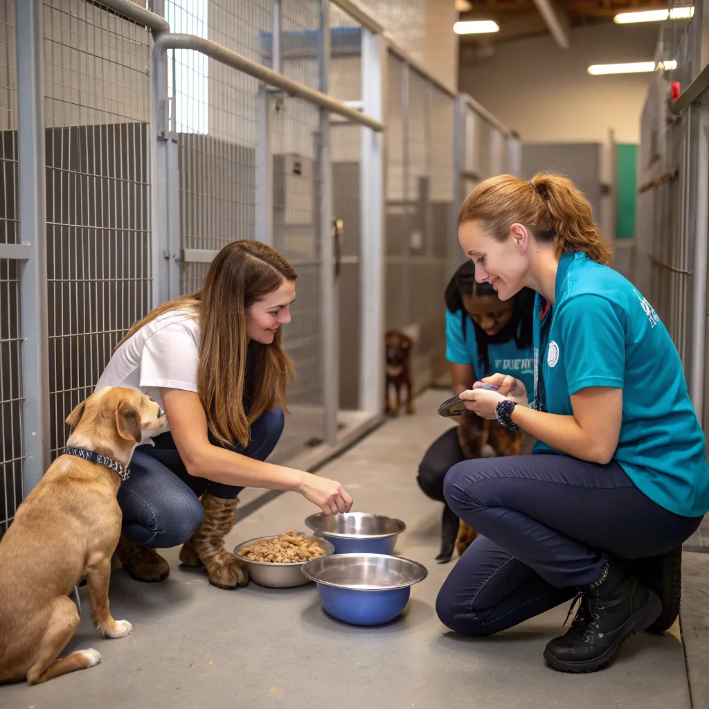 XYLENTHORA staff volunteering at a local animal shelter